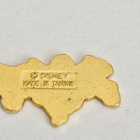 Vintage Disney Minnie Mouse Earrings Disneyana Gold Plated Enamel 1980' Taiwan - Picture 9 of 11